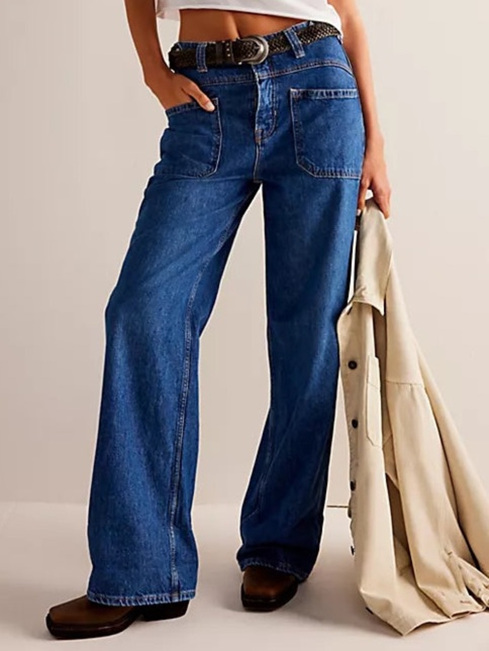 NWOT WE THE FREE Palmer Baggy Jeans - Tunnel Vision Wide-Leg